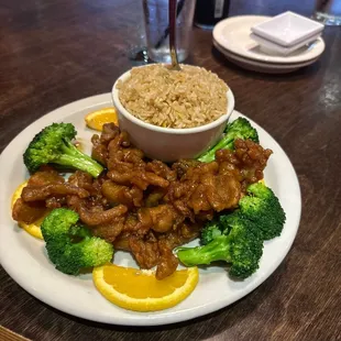Orange chicken  Lunch