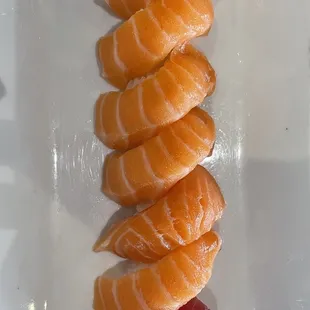 Salmon and tuna sushi