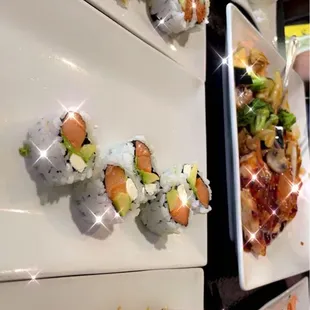 I had the Philadelphia roll, spicy tuna roll and eel roll and all of them were amazing! Definitely recommend.