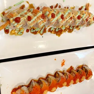 Temptation Roll on the left and New Orleans Roll on the right