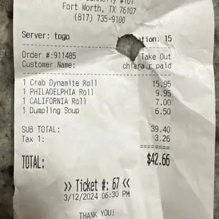 Too much money for food service like this