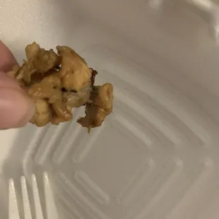 Flat blob hanging off more chicken! Almost all looked like this!