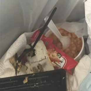 Had to trash the food , it was awful!!