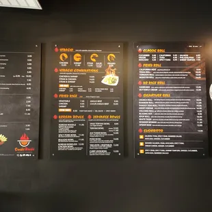 Menu board