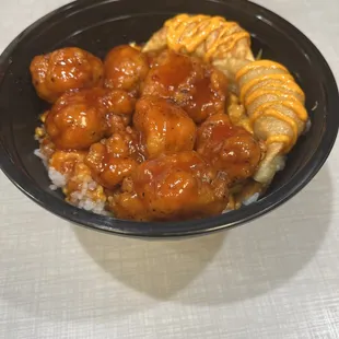 Korean boneless chicken bowl