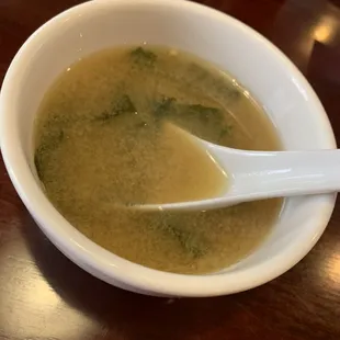 Their soup usually has plenty of seaweed!