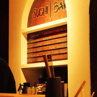 Sushi bar inside