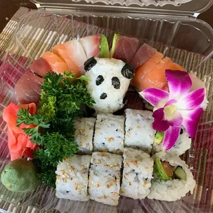 Rainbow Roll and Alaskan Roll