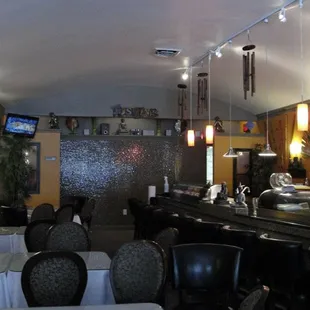 the interior of a sushi restaurant