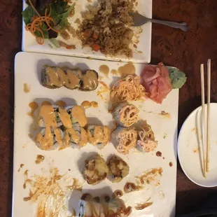 What we left after we tried some rolls