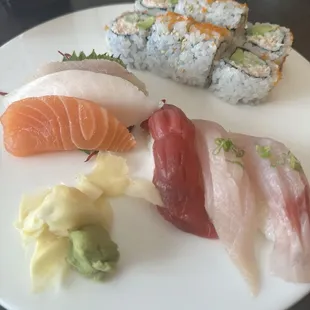 Sushi and sashimi lunch