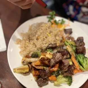 Steak hibachi with fried rice