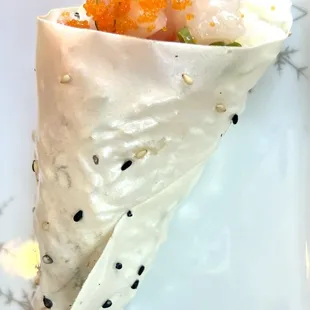 Soy paper hand roll