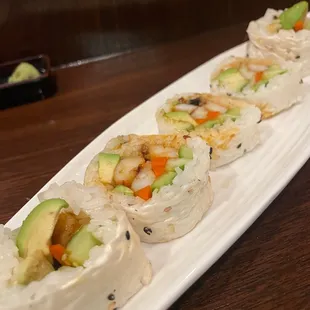 Seared Crab Garlic Basil Roll