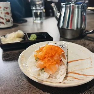 Salmon Truffle Hand Roll