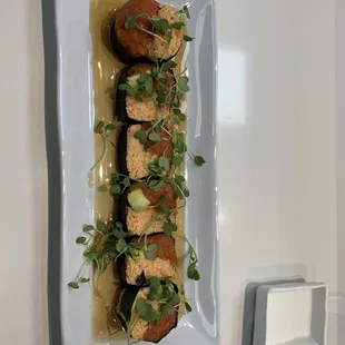 a plate of food on a table