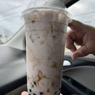 Taro Milk Tea w/ tapioca pearls