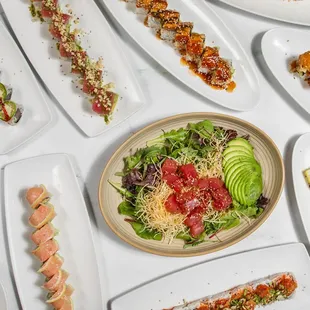 sashimi, sushi, sushi and sashimi, food