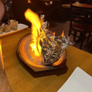Sushi on Fire roll! A spectacle!