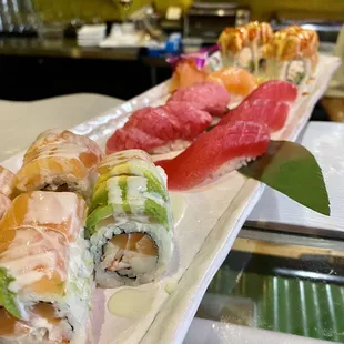 Toro. Pasadena roll. Tuna. Salmon.