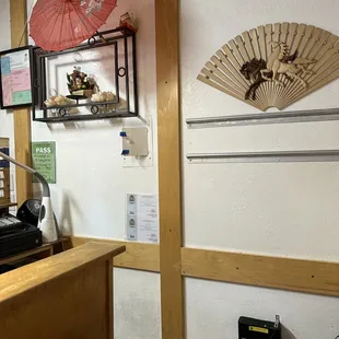 the front desk of the sushi boat restaurant