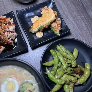 Spicy Garlic Edamame