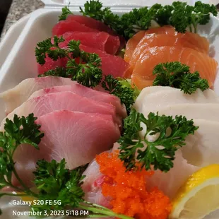 sashimi, sushi, sushi and sashimi, food
