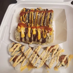 Detroit and spicy tuna