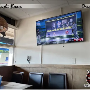 Front dining area; large screen television.