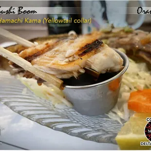 Hamachi Kama ($9.99) Very good; nicely seasoned and cooked; fair value.