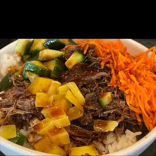 Make your own beef short rib bowl