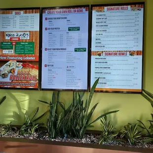 Menu board