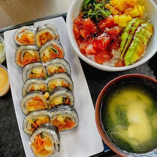 sushi and sashimi, food