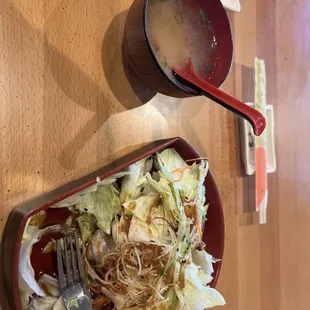 Miso soup and house salad
