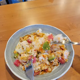 Ahi Tuna Tower (you mix it yourself).