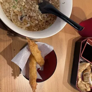Shrimp tempura Udon soup