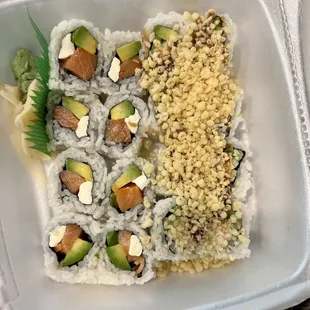 Philadelphia Roll &amp; Crunch California Roll