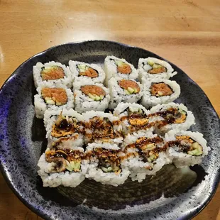 Spicy tuna and eel
