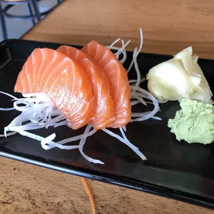 Salmon sashimi