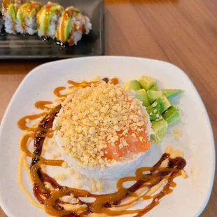 sashimi, sushi, sushi and sashimi, food