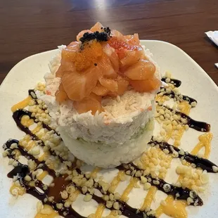 Salmon Ahi tower
