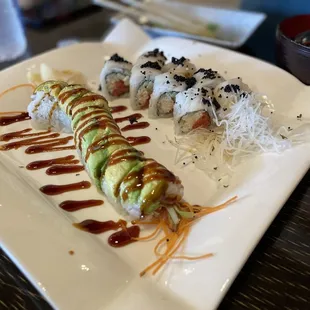 Caterpillar Roll and Black Pearl Roll
