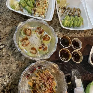 solid sushi spread :p