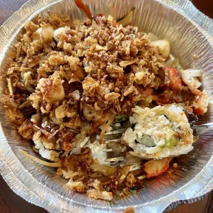 Volcano Roll with scallops