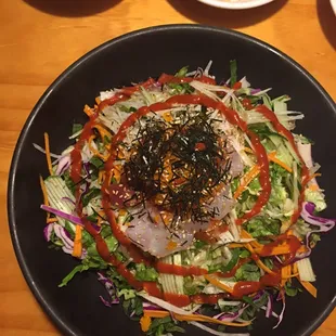 a plate of food on a table