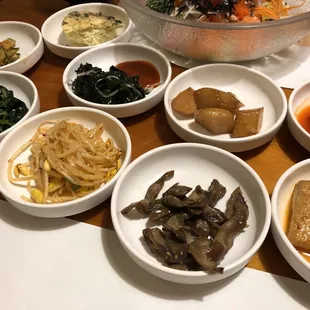 Banchan aka complimentary side dishes
