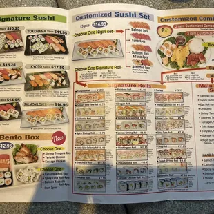 Recent menu July 2024