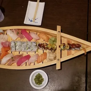 Sushi boat, a.k.a. best birthday gift