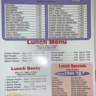 New menu