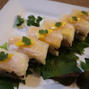 Hirame (Halibut) Oshi Sushi